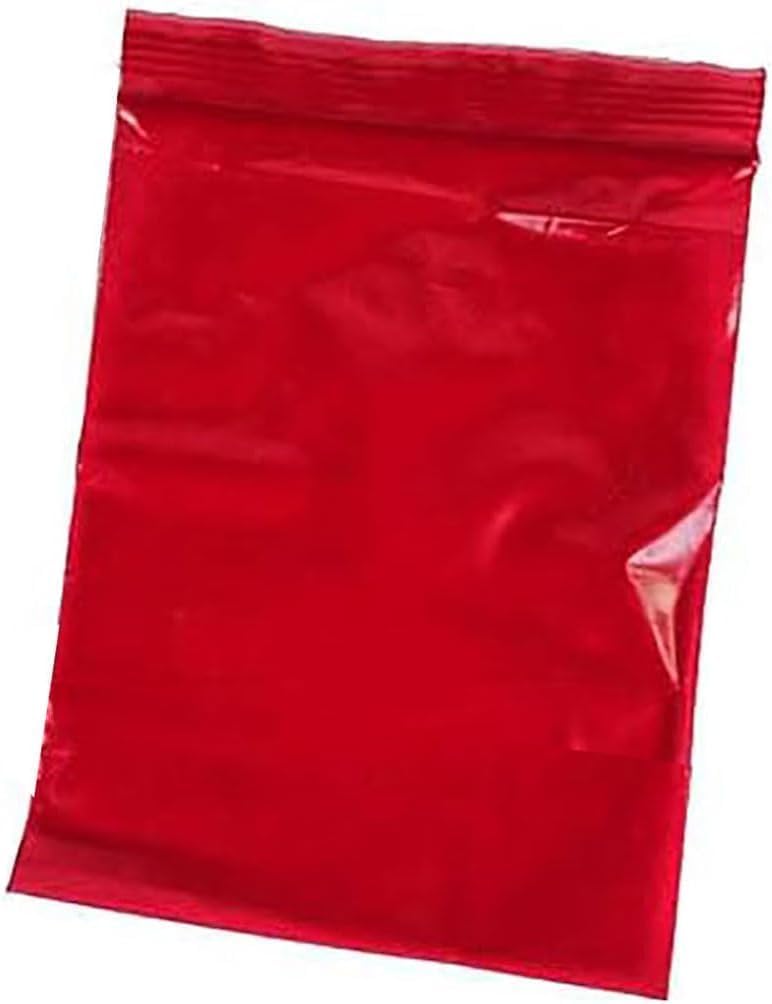 uGems 8" x 10" Red 100 Resealable Plastic Bags Durable Storage for Crafts, Tools, Office Supplies, Small Parts, Travel, and Holiday Packaging – sku: