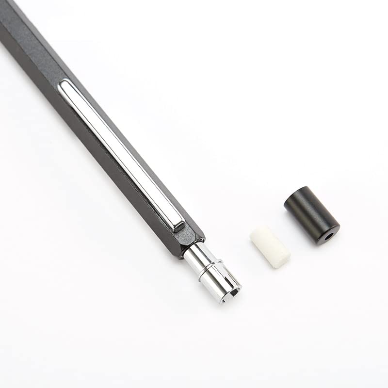 Druckbleistifte, 1 Stück, Metallstift, Druckbleistift, Bürostift, mattierter Metallstift, Aktivitäts-Graphitstift, Schreibwaren für Schüler (0,5 mm Schwarz) (0,7 mm Gold)