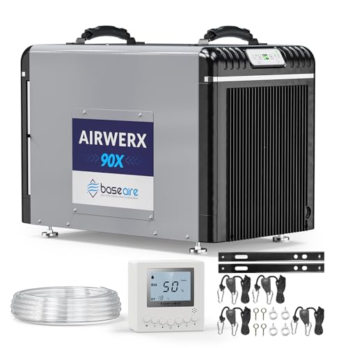 BaseAire 198-Pint Commercial Dehumidifier with Remote