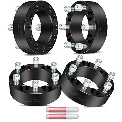 GDSMOTU 2 Inch Wheel Spacers 6 Lug - 6x5.5 Wheel Spacers 108mm HB 14x1.5 Studs Fit for Silverado 1500 Sierra 1500 Tahoe Yukon Escalade Express 1500 and More
