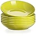LOVECASA Serie Sweet Servizio di Piatti in Porcellana, Set di Piatti Profondi, Piatti Fondi in Porcellana per 6 Persone, 21CM 550ML, per Primi, Zuppa, Pasta, Insalata, Verde