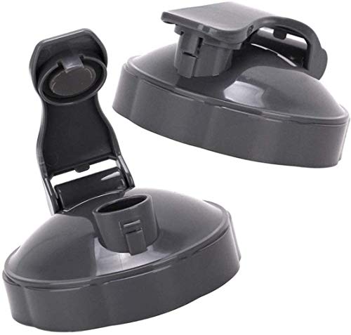 Funtuan Wiederverschließbare Flip-Top Becherdeckel für NutriBullet Mixer 32/24/510.3 g Becher – Grau, Polypropylen, Spülmaschinenfest, BPA-frei