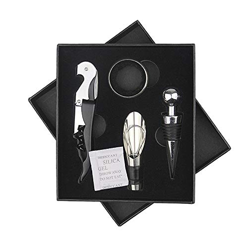 Cavatappi Multifunzione per Bottiglie di Vino, Set da 1 con Confezione Regalo, in Acciaio Inossidabile, per Tappi a Vite, per Cucina.