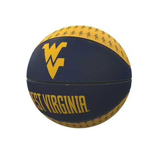 Logo Brands West Virginia Repeating Logo Mini-Size Rubber Basketball
