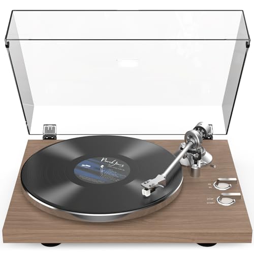 Turntables Record Player with Wireless Output Connectivity Vinyl Player Belt-Drive Support 33 45 RPM...