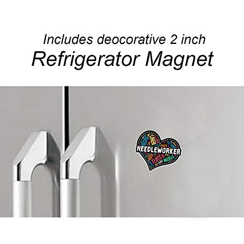 Gingher Embroidery Scissors With Sheaths. Vintage Gold Stork And Epaulette Styles. 2-Pc. Bundle, Plus Decorative 'Needleworker' Magnet #TOP3