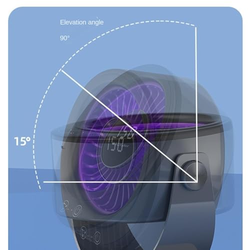 Circulateur d'air avec tête rotative et fixation murale amovible - 5