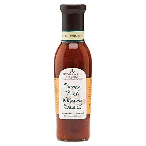 Stonewall Kitchen Smoky Peach Whiskey Sauce, 330 ml slightly hot, smoky, fruity-spicy BBQ sauce, wonderful for chicken and even salads Cover