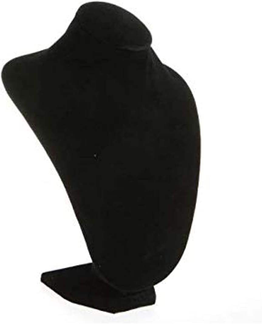 Pendant Earring Mannequin Bust Display Stand (Black)