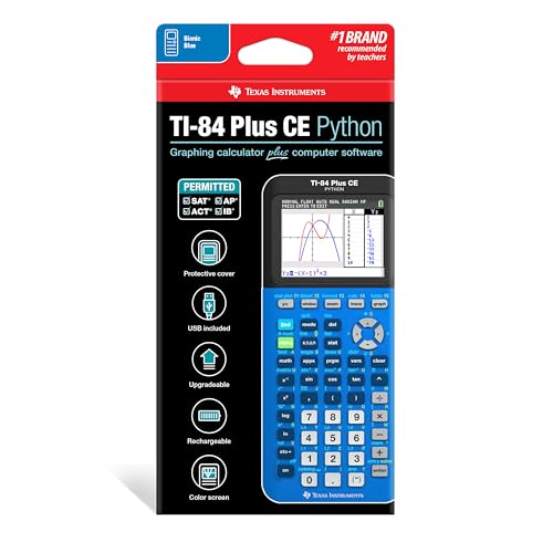 texas instruments ti-84 plus ce color graphing calculator bionic blue small