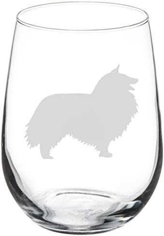 Copa de vino Shetland Sheepdog (17 oz sin tallo)
