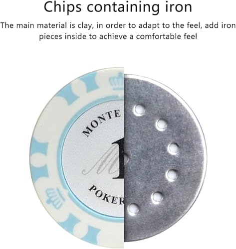 14g Monte Carlo Casino Grade Chip Set, 500 Chips for Texas Hold'em