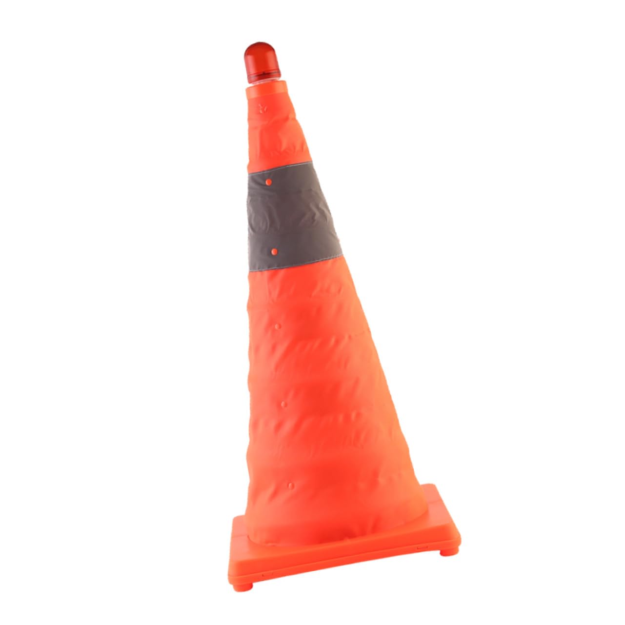 Cône pliable haute visibilité tissu orange balisage et plots de sport