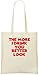 Produktbild Je mehr ich trinke, desto besser - The More I Drink You Better Look Custom Printed Shopping Grocery Tote Bag 100% Soft Cotton Eco-Friendly & Stylish Handbag For Everyday Use Custom Shoulder Bags