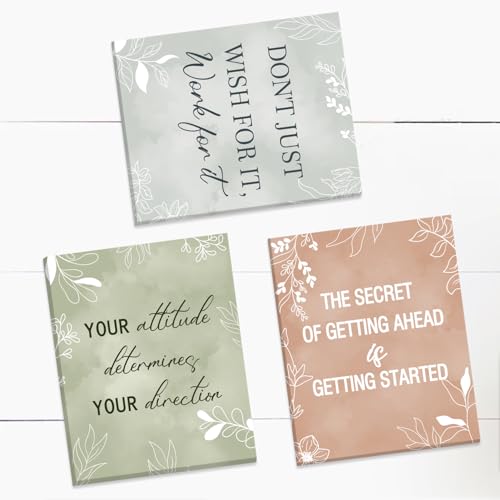 Image of CHDITB Motivational Canvas Wall Art, Inspirational Quotes Wall Decor, Boho Botanical Artwork Uplifting Aesthetic Framed Posters, Positive Affirmation Prints For Office Bedroom Living Room Decor 8 inchX10 inch