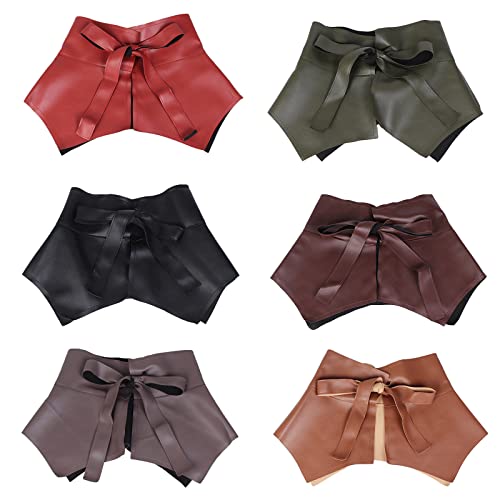 Classical Retro Women Belts Ruffle Simple Wide Waist Belt Casual Fashion All-Match Jeans Dresses Waistband, Black3