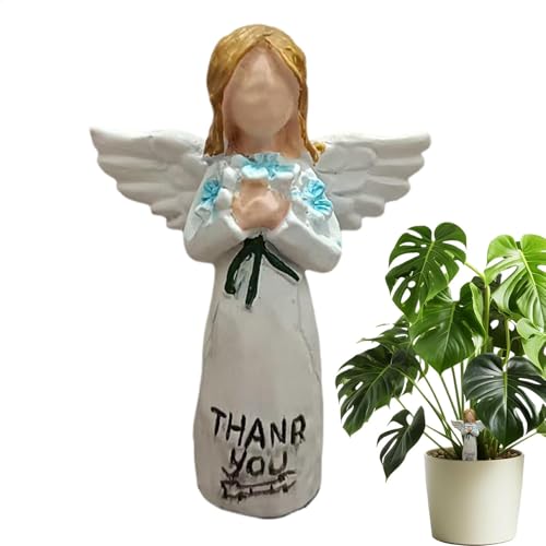 Figuras De Angelito, Estatua De Angelito | Thank You Blossom Angel Décor - Figuras Coleccionables, Pequeñas Figuras De Hadas, Estatuas De Ángeles Y Figuras para Decoración De Mesas De Bodas