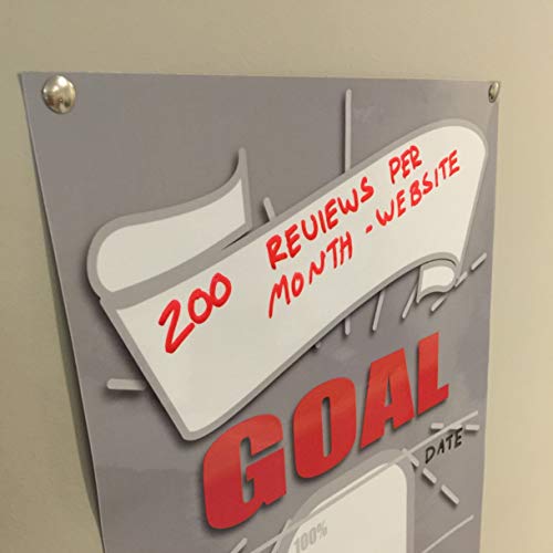 Dry Erase Goal Setting Fundraising Thermometer Grey Goal Chart Temperature Poster For Office Classroom Or Kids #TOP2
