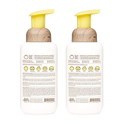 Baby Bum Shampoo & Body Wash | Natural Fragrance | Tear Free Foaming Soap For Sensitive Skin With Nourishing Coconut Oil | 12 Ounce | Pack Of 2 #TOP1