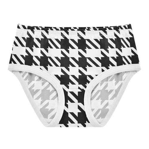 Girls Underwear Toddler 2t Cotton Girl Panties Cute Durable Undies Kids Briefs Black White Houndstooth