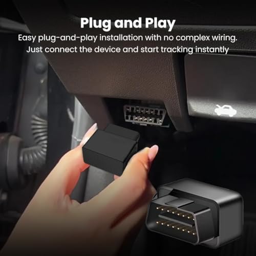 Image of Wireless OBD GPS Tracker Free 3Years Plan SIM, Instant Plug n Play On /Off Engine & Battery Alerts for Personal Vehicle Car EV Truck Driver Score, Live Location Alexa Voice Geo Fencing Alerts