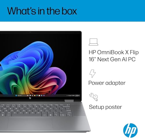 Hp Omnibook X Flip | 16-Inch 2-In-1 Ai Laptop | 3K Oled Touchscreen (120Hz) | Amd Ryzen Ai 7 350 | 16GB DDR5 Ram | 1TB Ssd | Wifi 7 | Long 11-Hour Battery | Windows 11 | Meteor Silver/Grey - 7