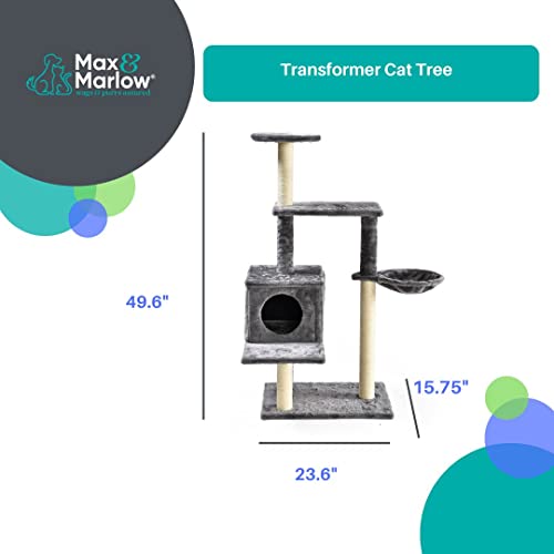 Árbol para gatos 3 en 1 Max & Marlow gris miniatura 5