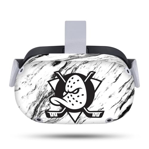 Head Case Designs Officially Licensed NHL Marble Anaheim Ducks Vinyl Sticker Skin Decal Cover Compatible with Meta Quest 2
