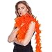 Produktbild Federboa 180cm nur ca. 50g für Damen Kinder Karneval Fasching Stola Kostüm Party Schal Feder (Orange)