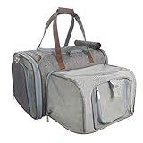 Mr. Peanut's Gold Series Big Apple XL Size Airline Compliant Expandable Pet Carrier V3.0 (Platinum Gray)