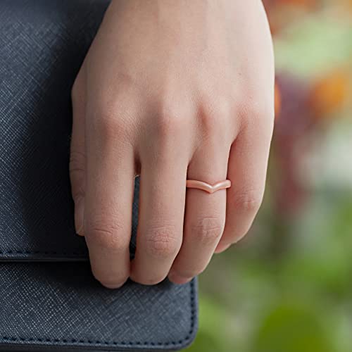 ThunderFit Thin Heart Shaped Silicone Wedding Rings for Women, Stackable Rubber Engagement Bands 2.7mm Wide 2mm Thick - 1/4/8 Variety Multipack3