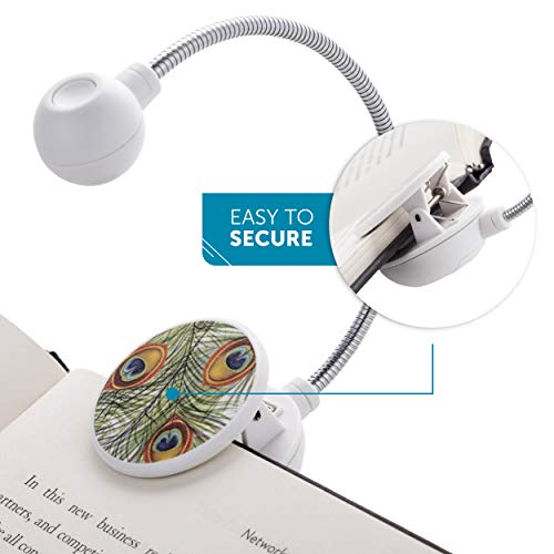 Withit Clip On Book Light –Peacock– Led Reading Light For Books And Ebooks, Reduced Glare, Portable And Lightweight, Cute Bookmark Light For Kids And Adults, Batteries Included #TOP1