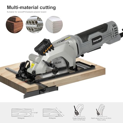 Inequalit Mini Circular Saw 4Amp