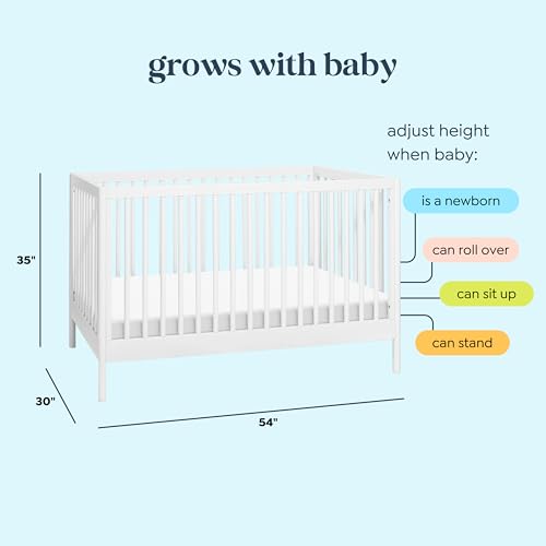 Davinci Birdie 3-in-1 Convertible Crib, GREENGUARD Certified, White - image 5