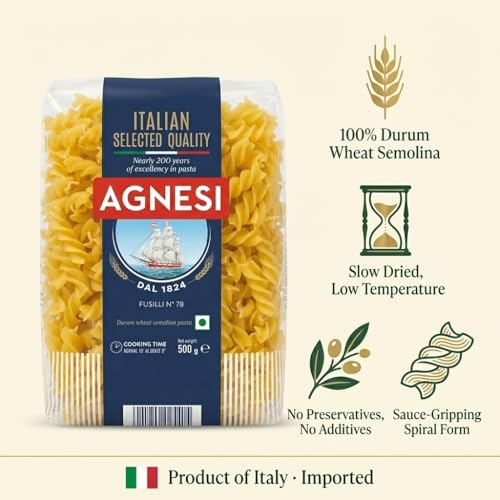 Image of Agnesi Fusilli Pasta, 500g l Imported from Italy l