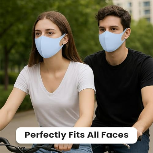 Image of Yugan Anti Pollution Reusable and Washable Face Mask for Adult, Unisex, Soft Breathable Oxford Fabric (Black)