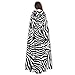 Wild Animal Zebra Print Hooded Cape – Bold Black & White Stripes for Costume, Cosplay or Fashion – Lightweight, Stylish Cloak for Halloween, Parties & Photoshoots