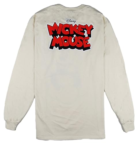 Image of Disney Mickey Mouse Long Sleeve Tee (US, Alpha, Small, Regular, Regular, Retro Natural)