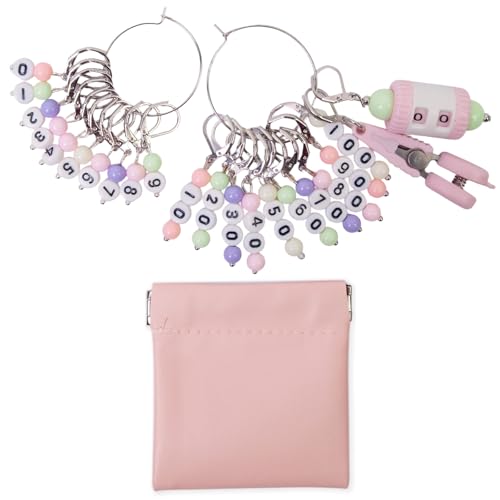 Xanorrg 10pcs Locking Knitting Marker Charm avec Le Compteur De Lignes Numéro Lignes Bélans Couture pour Artisanat Handmade Bielry Professional Tool
