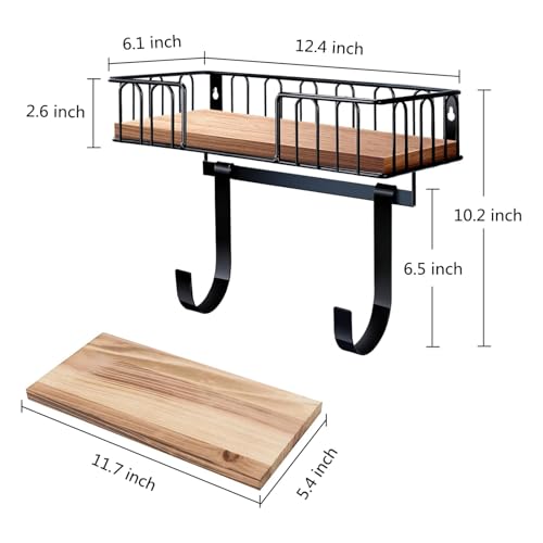 TJMOREE-Ironing-Board-Hanger-Metal-Wall-Mount-Iron-and-Ironing-Board-Holder-Laundry-Room-Decor-and-Storage-with-Large-Storage-Black