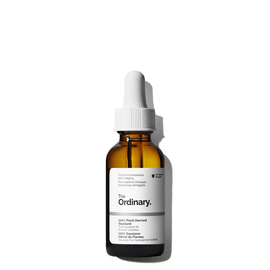 The Ordinary 100% Plant-Derived Squalane, Pflanzliches Squalan-Serum, Für Haut und Haar, leichte Feuchtigkeitsversorgung und Unterstützung der Feuchtigkeitsbarriere, 30ml