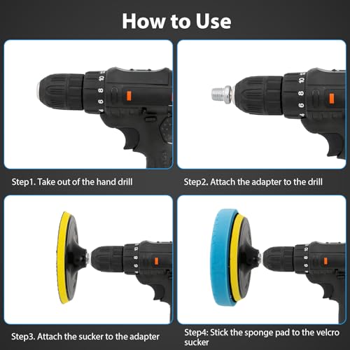 CHEGIF Almofadas de Polimento, Pacote com 5 Unidades, Face de 6,5