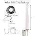 Omni-Directional 5G 4G LTE Antenna ts9 SMA/Outdoor WiFi Long Range/Cell Phone Antenna 698-3800MHz 12dBi for Modem/Router/Cell Signal Booster