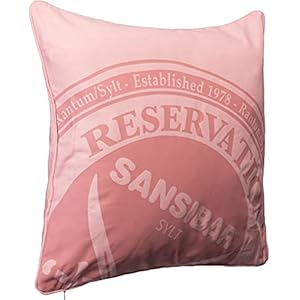 Sansibar Kissen 1er Set mit Füllung Pink ca.45×45 cm Reservation Dekokissen 100% Baumwolle Sofakissen