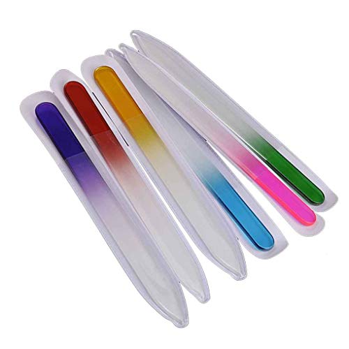 Guangcailun 6pcs / Set Lima de uñas de Cristal Pulido del Archivo Lima de Cristal de la manicura del Arte Muchacha de Las Mujeres Profesionales de Pulido
