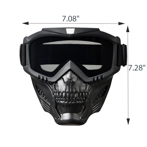 Image of Paintball Mask Anti Fog,Tactical Full Face Mask Ski Mask Goggles Detachable Adjustable,Motorcycle Riding Face Protection