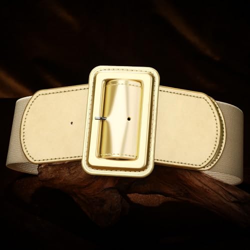 Image of VONMELLI Stretchy Wide Women Belts Elastic Vintage Belts for Women Fashion Ladies Waist Belt for Dress
