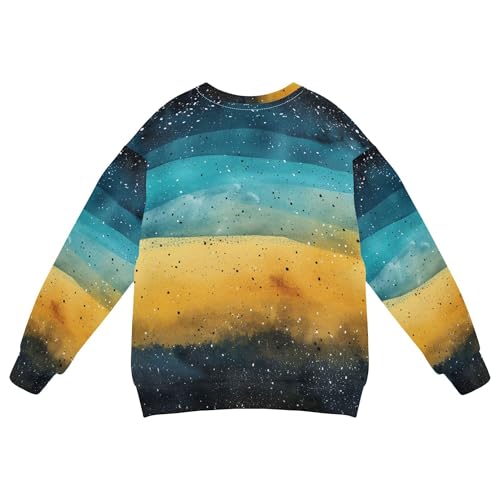 Wudan Glitter Blue Yellow Black Kids Boys Pullover Hoodie Fleece Sweatshirts for Boys2