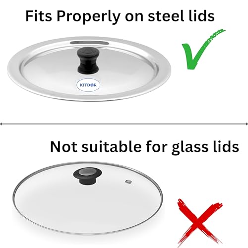 Image of Kitdor's Knobs for Universal steel lids - Heat-Resistant Replacement Handle for Pot & Pan Covers | Stylish backlite knobs used for lids (Extra Knobs, Medium)
