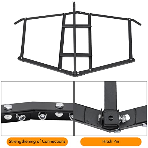 CHEINAUTO 60 Inch ATV Drag Harrow with 2 Adjustable Bars Driveway Drag Grader for Landscape Leveling or Sod Prepping for Farm Garden Field